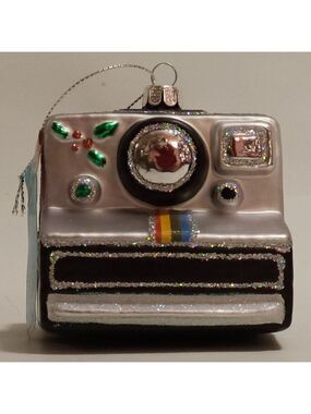 ASHLAND Glass Polaroid Camera Ornament BNWT